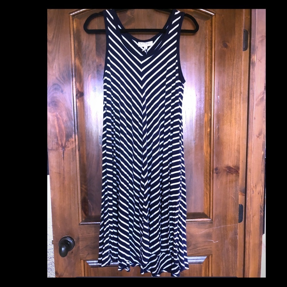 Navy & White Stripe Dress